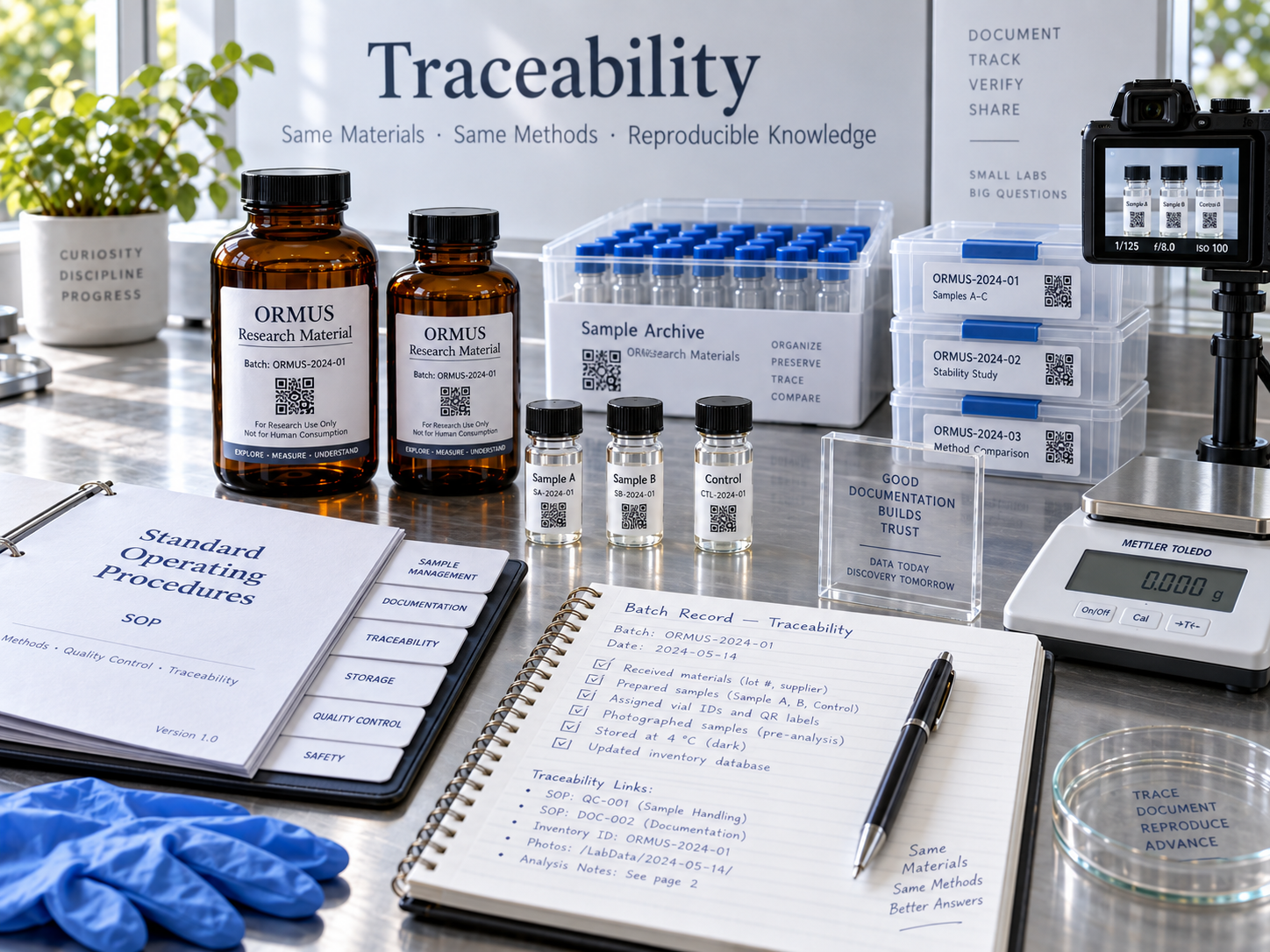 Traceability ORMUS: identyfikacja próbek, archiwizacja i dokumentacja partii